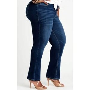 Ashley Stewart Legendary Dark Rinse Bootcut Jeans - Size 24 Tall